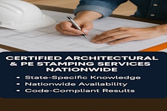 do pe stamp, architectural stamp, for all states in the USA for city permit