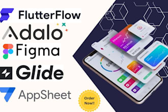 design figma flutterflow appsheet adalo glide mobile app UI UX flutterflow