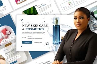 redesign skincare cosmetics pitch deck on powerpoint or google slides