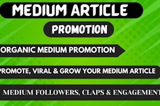 promote your medium article and bring follower