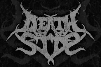 make death metal, slam, and brutal logo for you