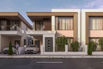 design 3d villa, apartment, beach house, minimalist and exterior cgi renders