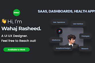 craft unique UI UX for saas, dashboards,  or health app