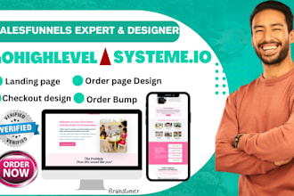 design systeme io landing page sales page, gohighlevel sales funnel redesign