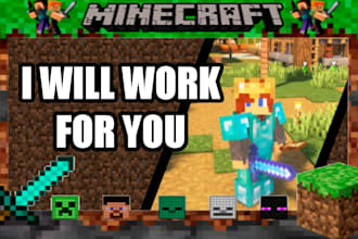 do your tasks, buildings and farms in minecraft