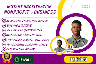 file your 501c3, nonprofit, ein, trademark registration, llc