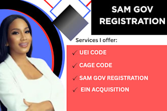 do sam gov registration get your cage code uei code for government contract