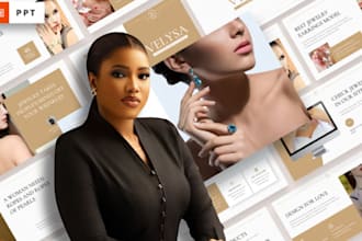 redesign jewelry pitch deck preseentation on powerpoint keynote or google slides