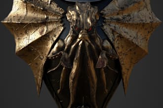 model a custom 3d weapon for game or concept art