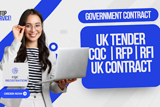 win UK tender, government contract bid proposal cqc registration