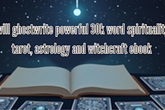 ghostwrite powerful 30k word spirituality, tarot, astrology and witchcraft ebook