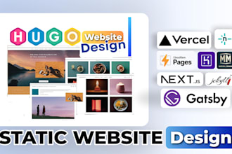 design static website with hugo, gatsby, next js do wordpress clicksites website