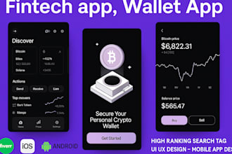 develop fintech app, neobank app, wallet, loan, crypto, payment solution