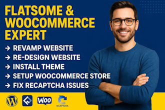 revamp redesign flatsome woocommerce website setup install theme fix recaptcha