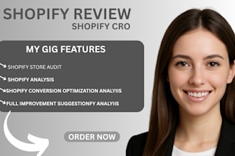 review and audit your shopify store and run cro marketing to boost conversion