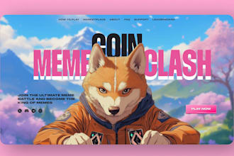 memecoin website design meme coin website design meme coin landing page in 6hrs