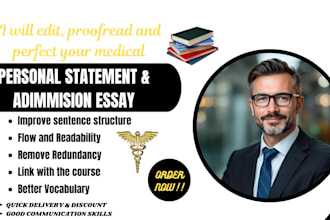 edit your medical university personal statement scholarship or admission essay