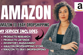 do amazon to ebay dropshipping research, listings and inventory management