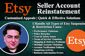 reinstate suspended etsy store, appeal suspension, and reopen account