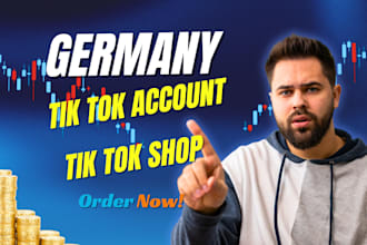 create germany tiktok account, manage germany tiktok shop drop shipping tiktok