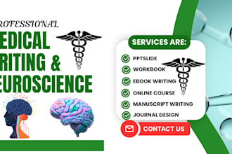ghostwrite medical, neuroscience, mental health ebook or course play book, guide