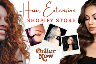 build your hair extension shopify store hair extension website beauty store
