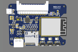 design custom hardware pcb multilayer, circuit schematic with esp32, arduino,