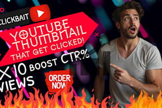 design youtube thumbnails, channel art, logo, banner and branding kit