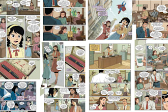 do comic book illustration, cartoon character, comic storyboard, comic strip