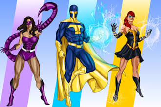 turn your idea into a superhero illustration