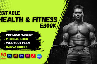 design health fitness ebook pdf lead magnet canva gym workout plan trainer guide