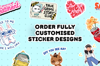 create custom sticker designs for your branding kit