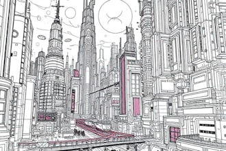 make cyberpunk scifi futuristic city for your project