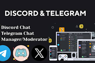 be your nft discord moderator, telegram admin, chatter, community manager