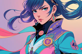 draw anime fanart and original character for you