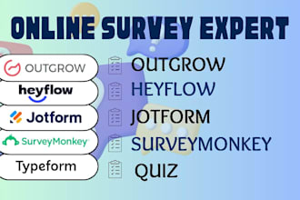 do online survey on outgrow, surveymonkey, heyflow, jotform, typeform, form