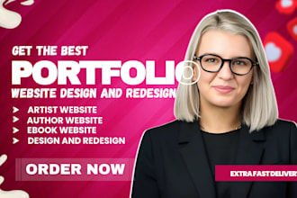 personal portfolio website for artist, author website design website ebook