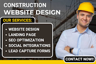design roofing website, construction website, hvac website, plumbing website