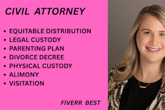 be your lawyer for child custody or divorce paperwork
