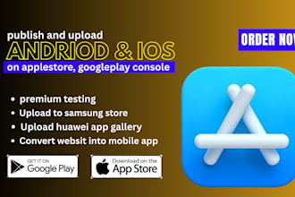 publish and upload ios, android app on appstore, playstore testflight applestore