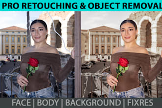 retouch your portraits, face, body, and remove objects