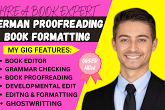 german text editing, manuscript formatting, textbook, medical book translation