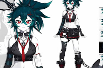 design anime vtuber or stream overlay for twitch or youtube
