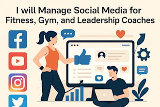 manage social media for fitness, gym, and leadership coaches