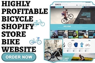 design bicycle website bike rental bicycle cruiser shopify store bike website