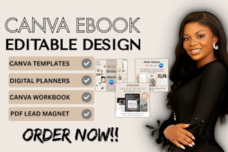 design editable canva ebook templates ebook mockup etsy digital product cover