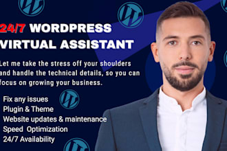 be your virtual assistant for wordpress website updates and maintenance