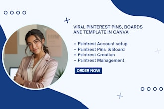 viral pinterest pins, boards and template in canva