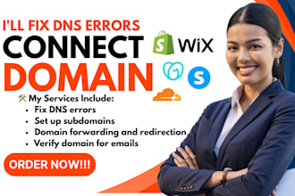 connect domain, domain name, dns error, subdomain to shopify, system io, godaddy