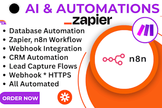 setup n8n mcp ai agent automation, zapier zap, make com integration to CRM API